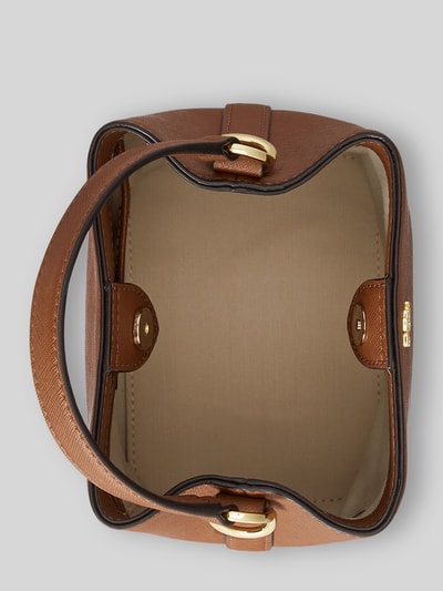 Lauren Ralph Lauren Torba na ramię z naturalnej skóry z odpinanym paskiem na ramię Koniakowy 6