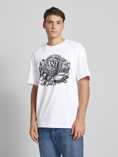 KARL KANI T-Shirt mit Label-Print Weiss 4