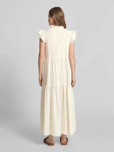 MOS MOSH Midi-jurk in laagjeslook, model 'Waldy' Ecru - 5