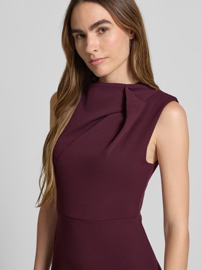 Rinascimento Cocktailkleid mit Stehkragen in ärmellosem Design Bordeaux 3