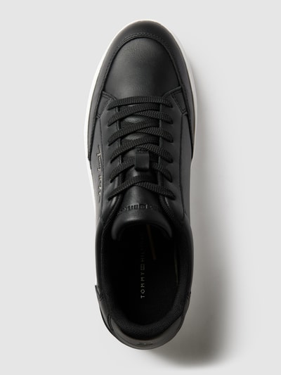 Tommy Hilfiger Sneakers met label in reliëf, model 'SIGNATURE LEATHER' Zwart - 4