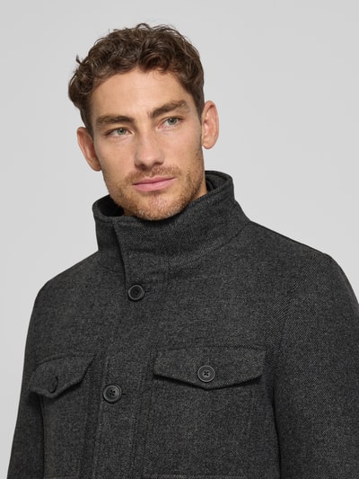 Christian Berg Men Regular Fit Jacke mit Woll-Anteil Anthrazit Melange 3