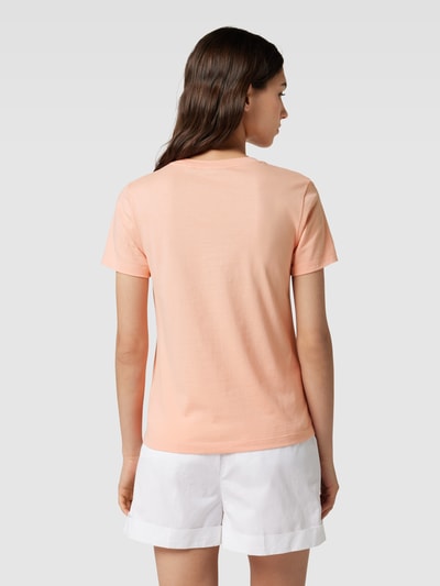 Gant T-shirt van katoen met labelprint Oranje - 5