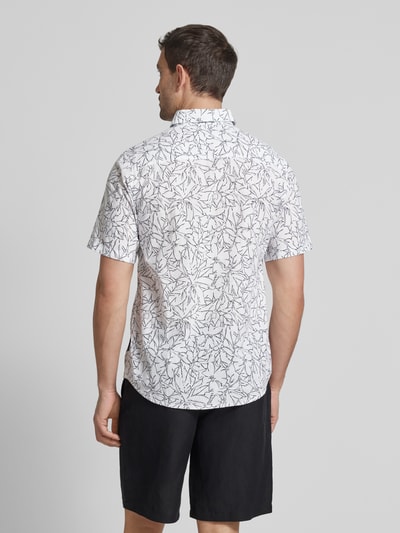 Tom Tailor Regular Fit Freizeithemd aus Leinen-Baumwoll-Mix Offwhite 5