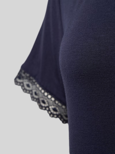 CCDK Copenhagen Nachthemd met V-hals, model 'Jacqueline' Donkerblauw - 2