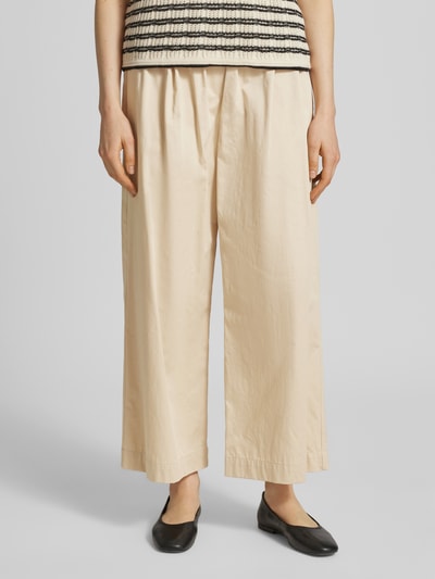 Weekend Max Mara Regular Fit Weite Hose aus reiner Baumwolle Modell 'GOLFO' Sand 4