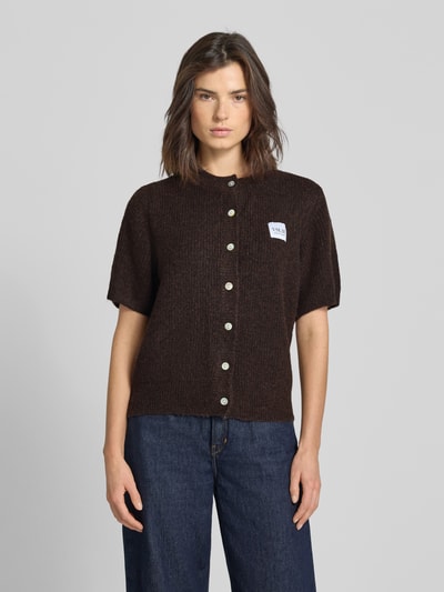 VILLA SOPHIE Strickjacke aus Viskose-Mix mit 1/2-Arm Modell 'MONA' Dunkelbraun 4