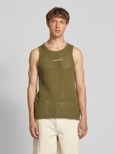 ANOTHER COTTON LAB Tanktop mit Strukturmuster Hellgruen 4
