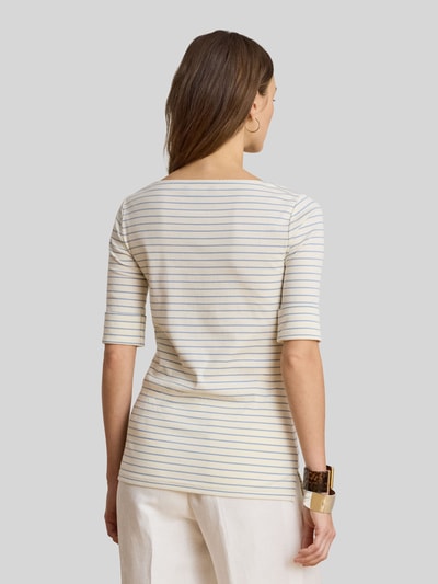 Lauren Ralph Lauren regular fit T-shirt van katoenmix Ecru - 5
