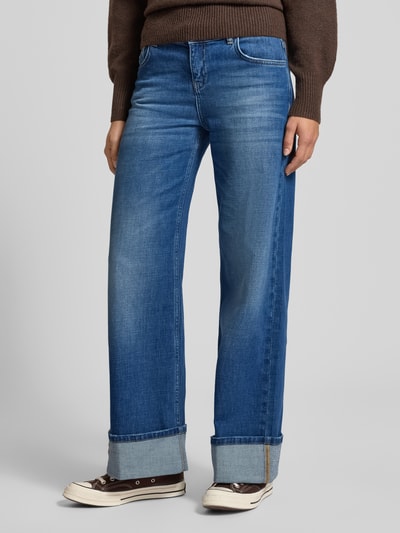 Goldgarn Jeansy z szeroką nogawką i brzegiem model ‘P8’ Niebieski 4