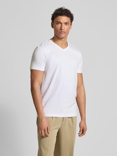 Christian Berg Men T-shirt met V-hals Wit - 4