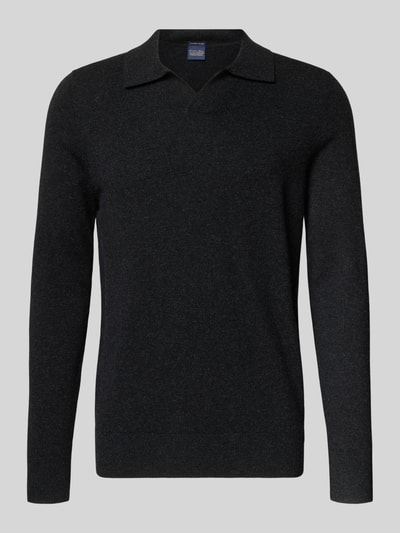 Christian Berg Men Strickpullover aus Woll-Kaschmir-Mix Anthrazit Melange 2