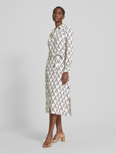 Gant Sukienka midi z wiązanym paskiem Złamany biały 1