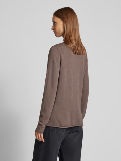 Fynch-Hatton Pullover aus Woll-Mix mit Label-Detail Taupe 5