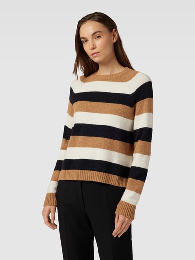 BOSS Black Women Pullover mit Streifenmuster Modell 'Febisani' Camel 4