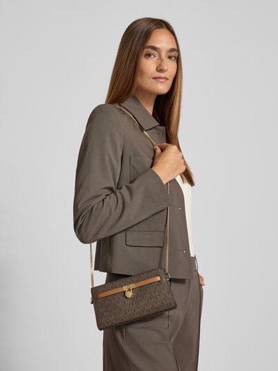 MICHAEL Michael Kors Schoudertas met labelhanger, model 'HAMILTON' Donkerbruin - 1