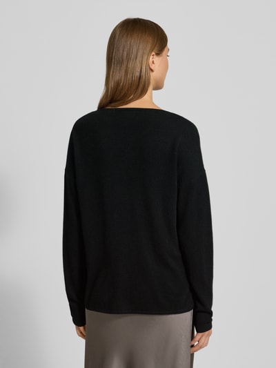 Fynch-Hatton Sweter z dzianiny z czystego kaszmiru z okrągłym dekoltem Czarny 5