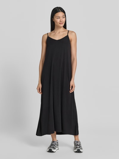 Jake*s Casual midi-jurk van modalmix met spaghettibandjes Zwart - 4