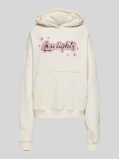 Low Lights Studios Hoodie mit Label-Print Modell 'SPARKLE' Ecru 2