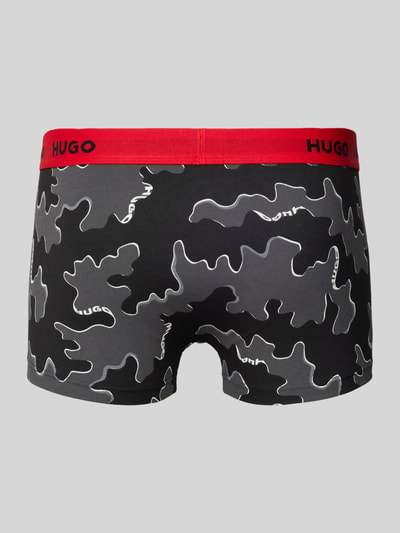 HUGO Trunks mit elastischem Label-Bund im 3er-Pack Black 3