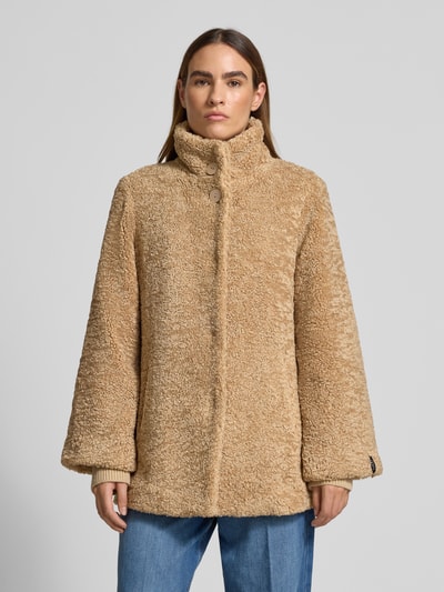 Milo Coats Jack met opstaande kraag, model 'OLIVIA' Zand - 4