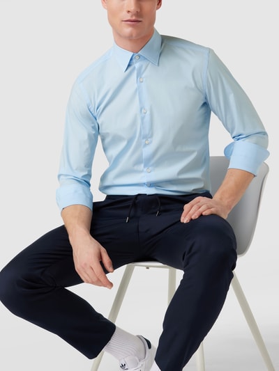 BOSS Slim fit zakelijk overhemd van popeline met stretch Lichtblauw - 3