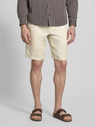 Marc O'Polo Regular Fit Shorts aus reinem Leinen Modell 'RESO JOGGER' Beige 4