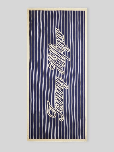 Tommy Hilfiger Sjaal van mix van modal en katoen met logo-opschrift Blauw - 2