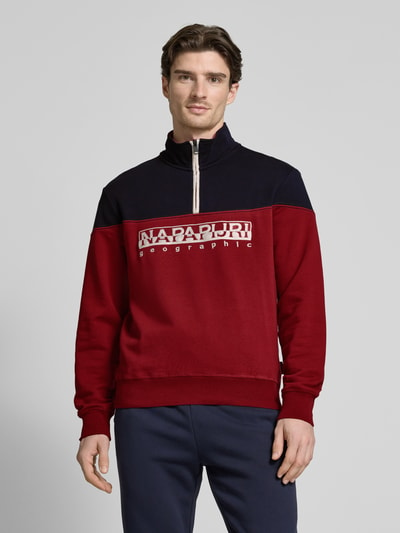 Napapijri Sweatshirt met opstaande kraag, model 'SATURNIA' Marineblauw - 4