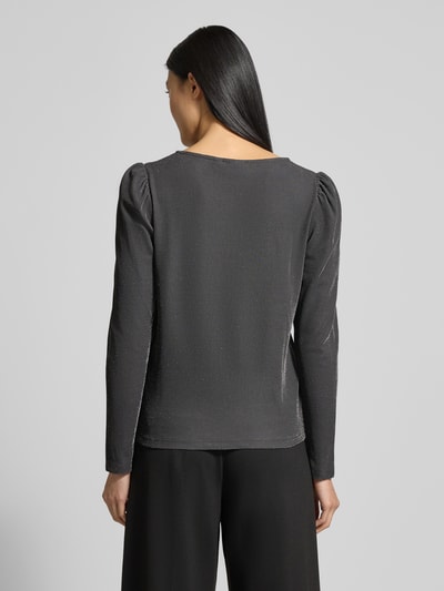 Vila Longsleeve mit V-Ausschnitt Modell 'ELEINAS' Pflaume 5