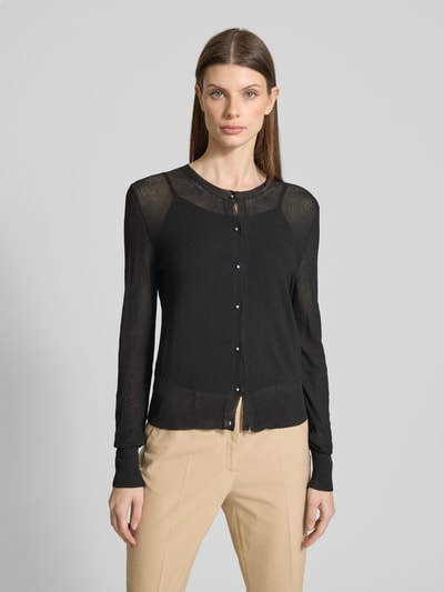 Max Mara Studio Cardigan mit Rundhalsausschnitt Modell 'CORINTO' Black 4