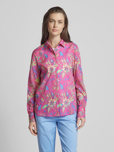 Christian Berg Woman Blouse met all-over print Felroze - 4