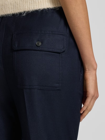 Weekend Max Mara Regular Fit Stoffhose aus Schurwoll-Mix Modell 'HATELEY' Marine 3