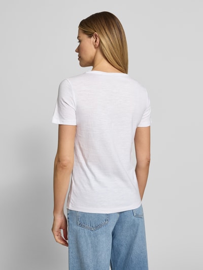 Tom Tailor Regular Fit T-Shirt aus reiner Baumwolle Weiss 5