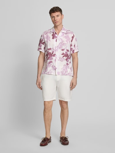 Marc O'Polo Relaxed Fit Freizeithemd aus reinem Leinen Hellrot 1