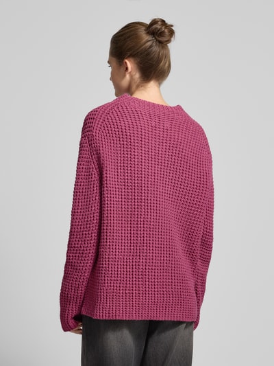 Marc O'Polo Denim Gebreide pullover met ronde hals Fuchsia - 5