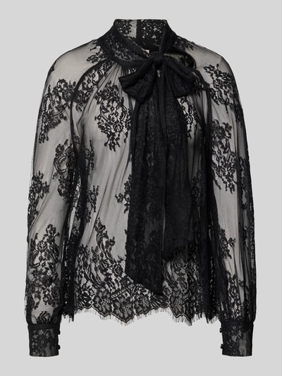 Milano Italy Blusenshirt aus Spitze Black 2