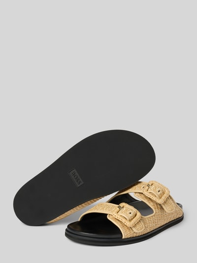 BOSS Slides mit Label-Detail Modell 'Freyah' Beige 4
