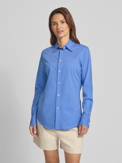 Polo Ralph Lauren Regular fit overhemdblouse met logostitching Blauw - 4