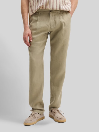 Marc O'Polo Leinenhose Modell 'OSBY JOGGER PLEATS' Beige 4