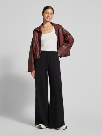 Jake*s Casual Wijdte broek met elastische band Zwart - 1