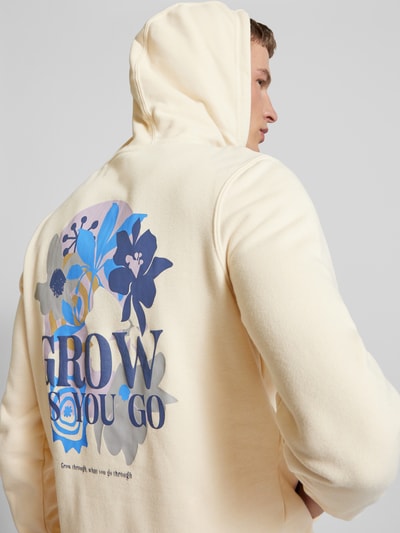 Blend Hoodie met statementprint, model 'JAS' Zand - 3