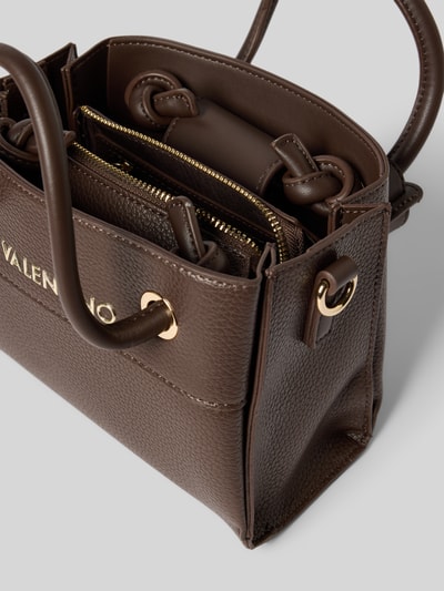 VALENTINO BAGS Handtas met labeldetail, model 'ALEXIA' Donkerbruin - 4