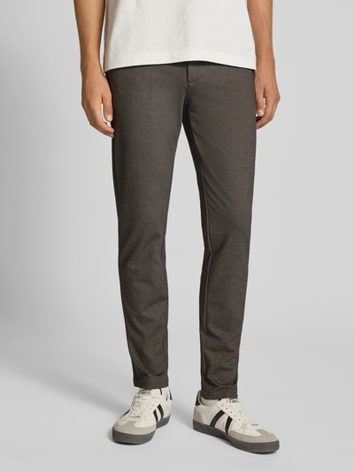 Only & Sons Slim Fit Chino aus Viskose-Mix Modell 'MARK' Hellbraun 4