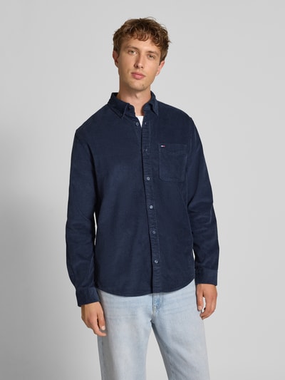 Tommy Jeans Regular fit corduroy overhemd van puur katoen Marineblauw - 4