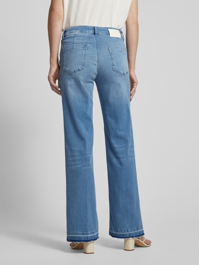 Milano Italy Wide Leg Jeans mit Ziernähten Blau 5