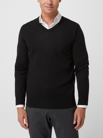 Christian Berg Men Pullover aus Wollmischung  Black 4