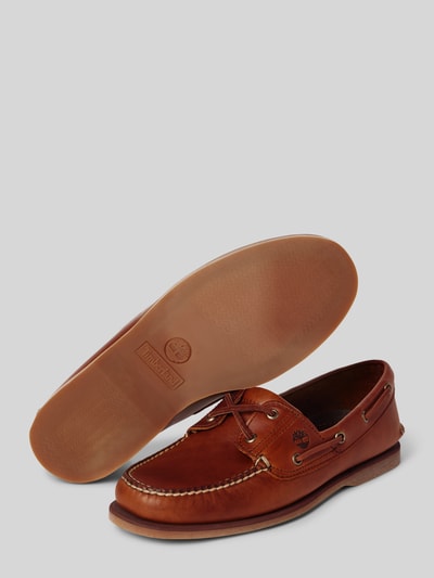 Timberland Bootschoenen met logoprint, model 'CLASSIC BOAT' Cognac - 4