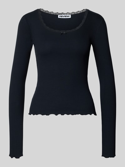 REVIEW Longsleeve mit Rundhalsausschnitt Black 2