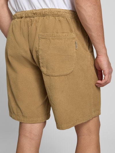 Jack & Jones Korte regular fit rok van corduroy met elastische band, model 'BILL' Beige - 3